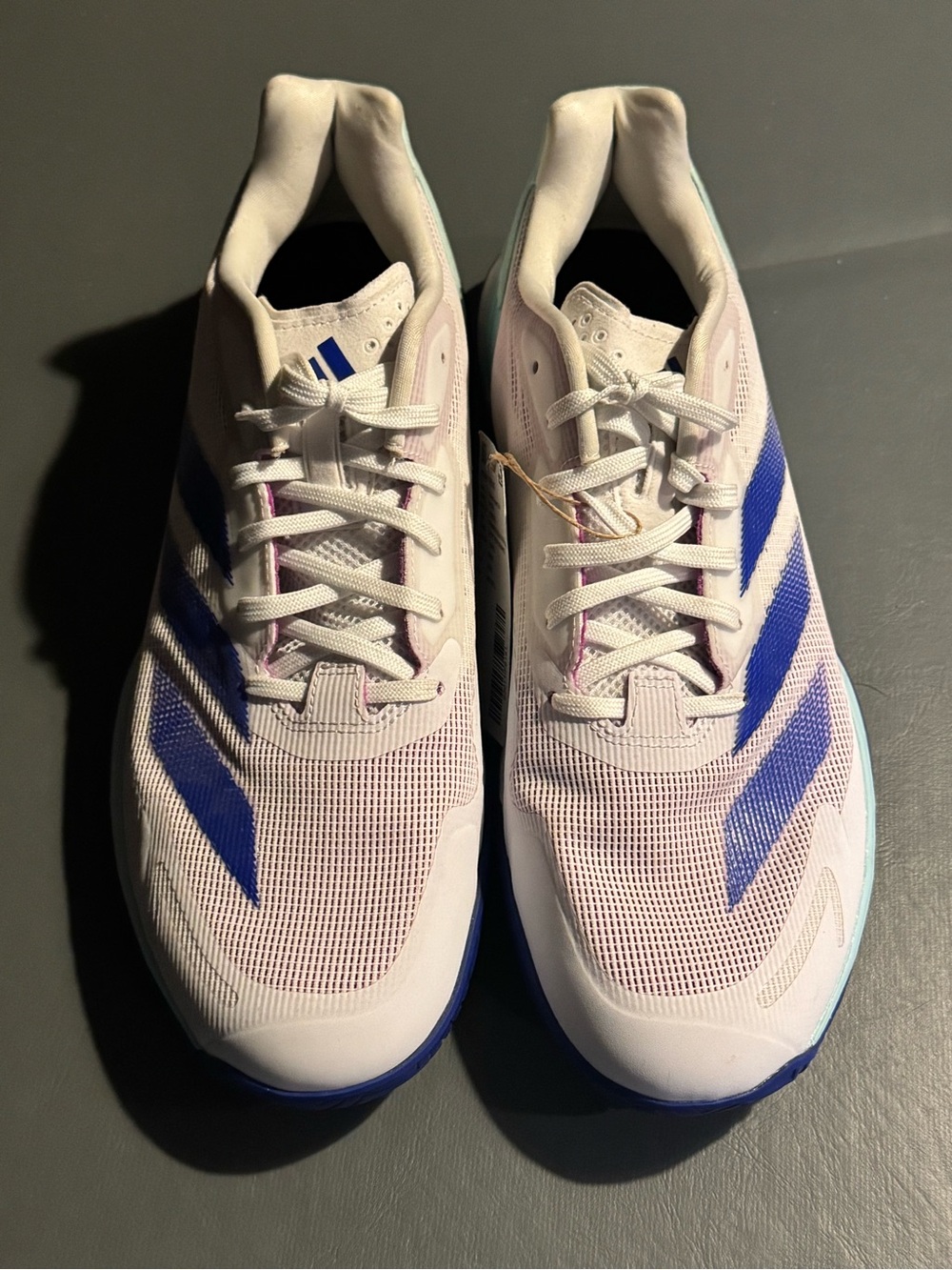 Mens Adidas Tennis Shoes. NWT Adidas Defiant Speed 2 M White/Blue IF9141. Size 9